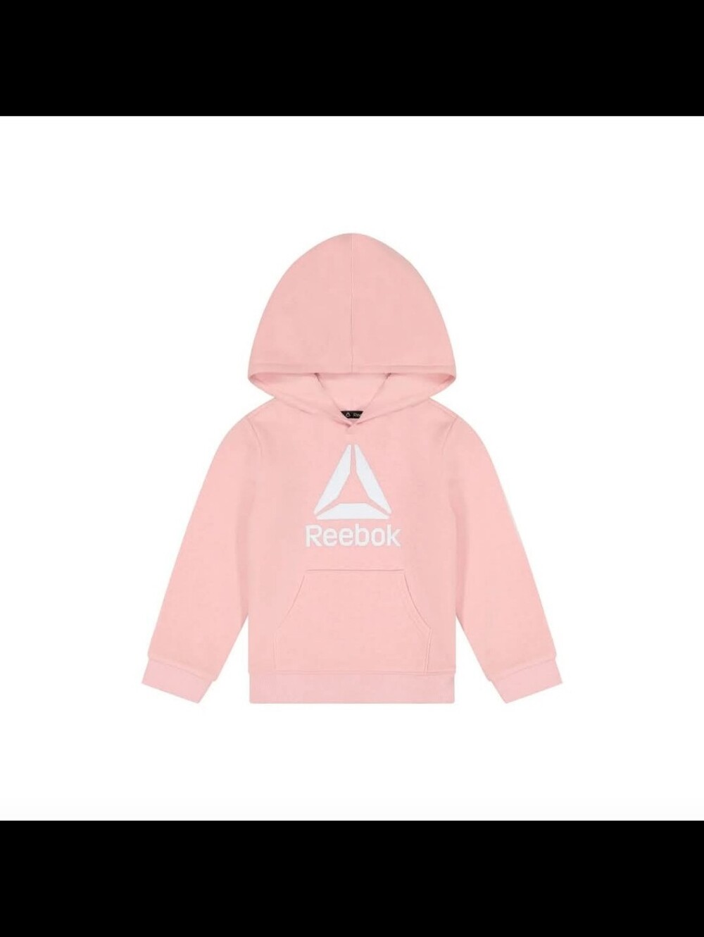 New Reebok Girl's Prestige Performance Fleece Pink/White Hoodie Size 3T